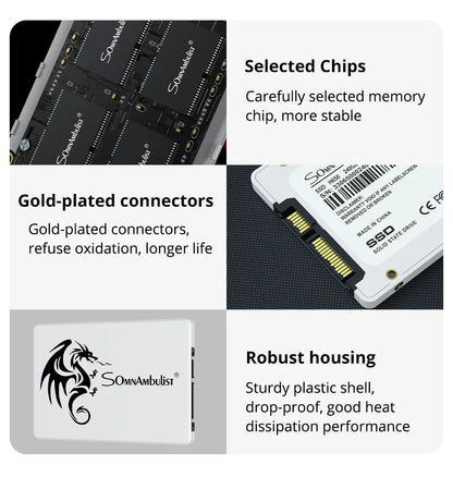 SomnAmbulist 2.5" SSD SATA3 | 64GB–512GB Internal Solid State Drive for Laptop & Desktop