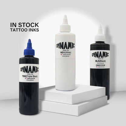 8oz Black Tattoo Ink – Original BLK Dynamic Triple Black Professional Pigment for Body Art.  240ML