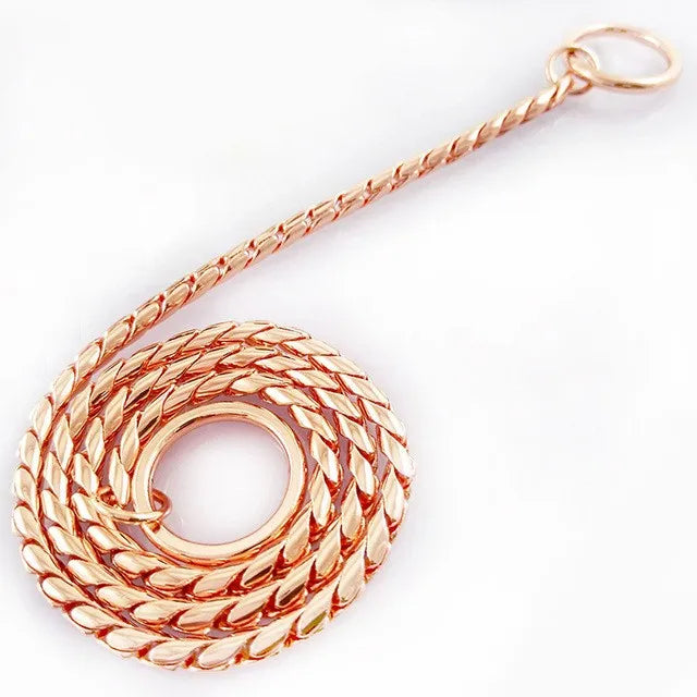 Gold, Black & Silver Dog Chain Collar – Heavy Link Copper-Plated Snake Choke Training & Show Slip Collar for Dogs