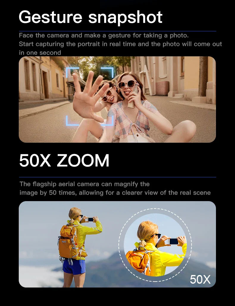 X226 Drone VR – Brushless RC Quadcopter with Dual HD Camera, Optical Flow Hover, Obstacle Avoidance, Remote Control Toy for Boys