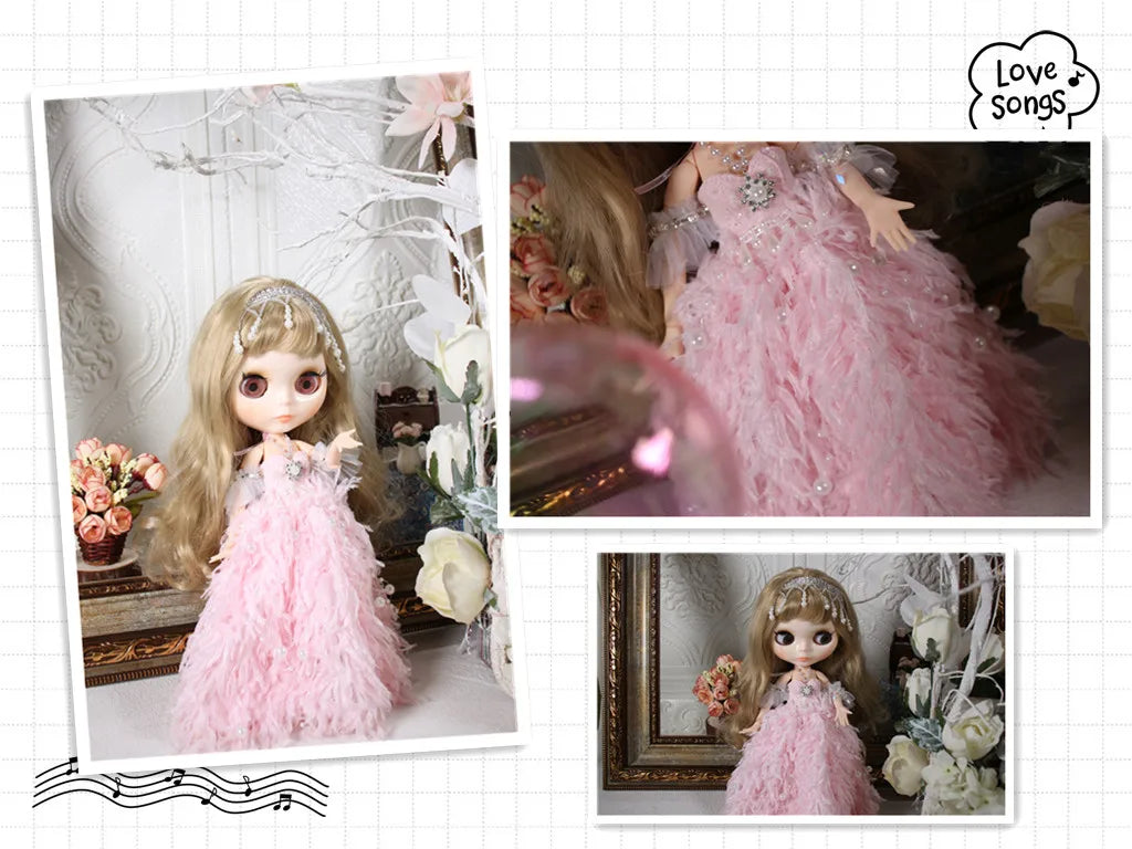 ICY DBS Blyth Doll – 1/6 BJD Customized Nude Joint Body, White Skin Glossy & Matte Face, 30cm Girl Toy Gift