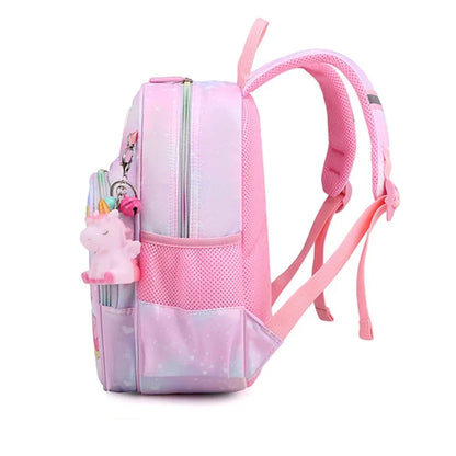 New Unicorn Backpack for Girls - Cartoon Pink Princess School Bag, Kids Satchel for Kindergarten, Mochila Infantil Escolar