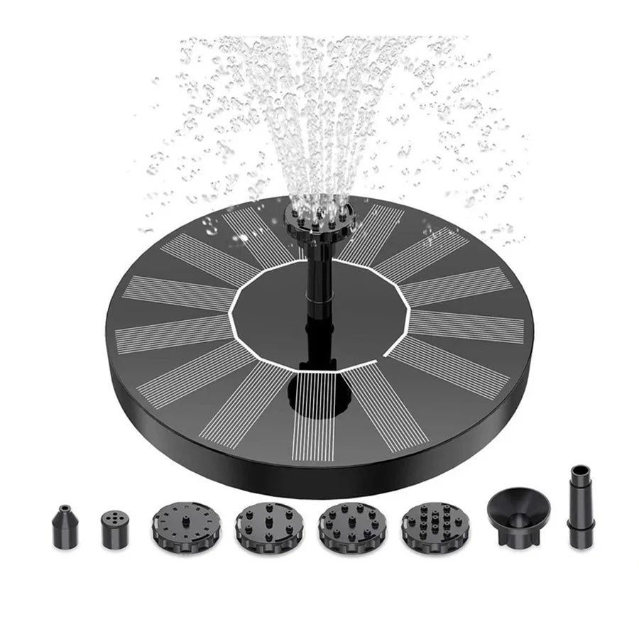 Solar Bird Bath Fountain Pump - 16cm Solar Powered 1.5W Water Pump with Free-Standing Panel