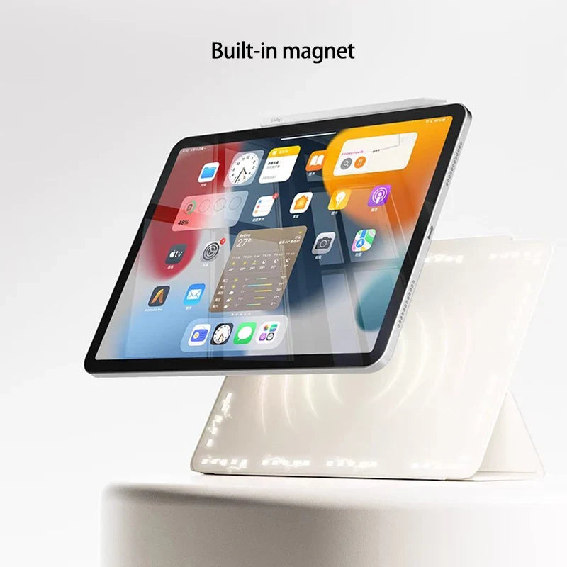 Smart Magnetic Case for iPad Pro 11 – Ultra Slim Tri-Fold Cover for iPad 10th Gen, Air 5, Pro 11 M2 (2022) with Protection Clip