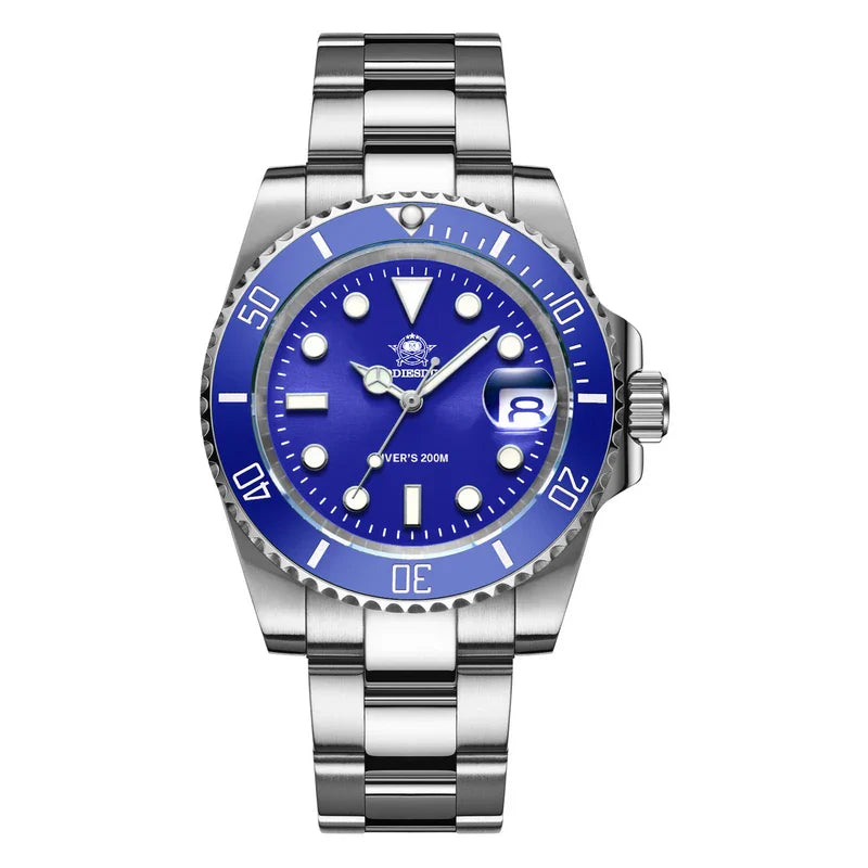 ADDIESDIVE Men's Stainless Steel Quartz Watch — Waterproof Business & Outdoor Sports Timepiece