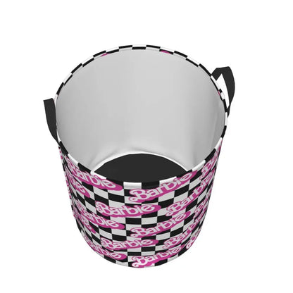 Custom Barbie Logo Laundry Basket – Collapsible Large Capacity Clothes Storage Bin, Disney Baby Hamper