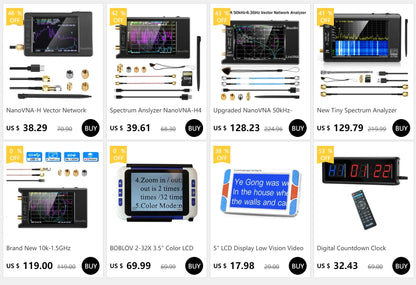 NanoVNA-H4 Spectrum Analyzer – 2.8/4" Vector Network Antenna Analyzer, 10KHz-1.5GHz, MF, HF, VHF, UHF Tuner