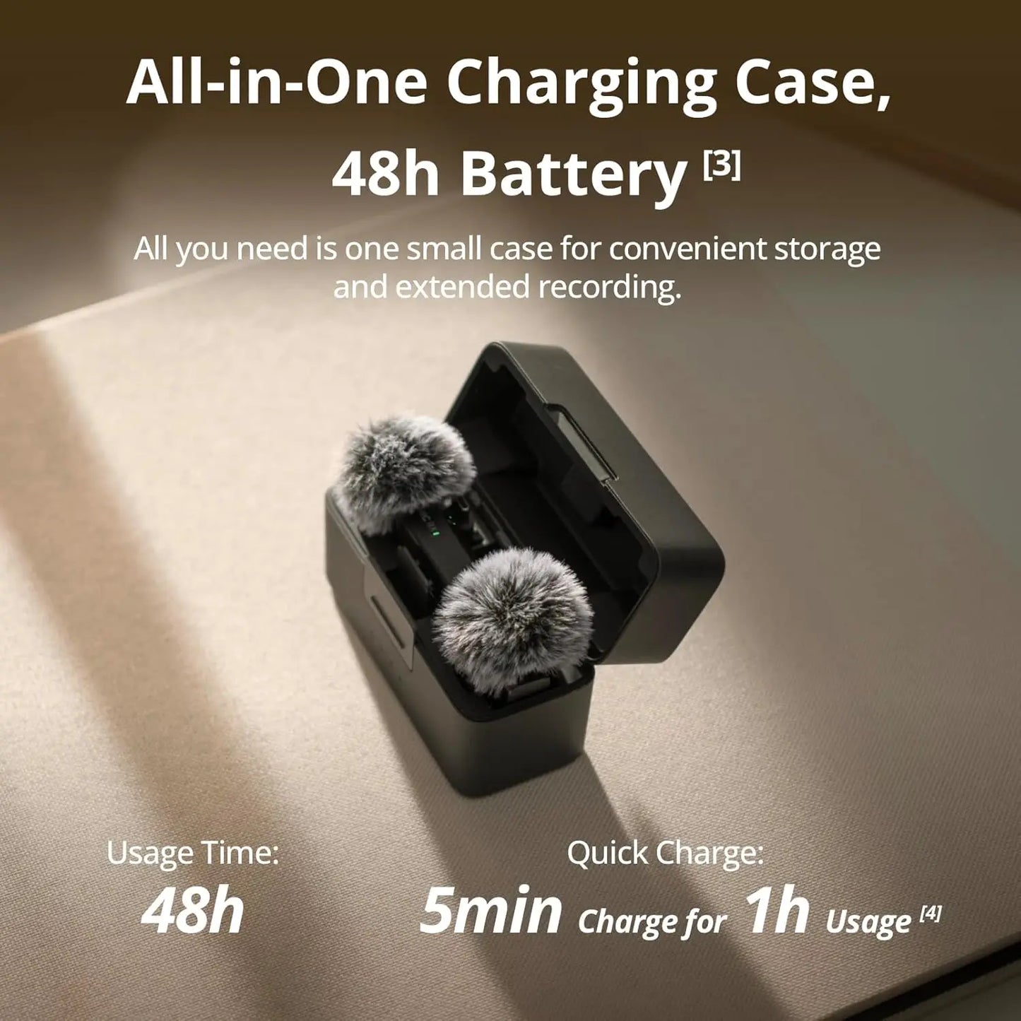 DJI Mic Mini Wireless Microphone – 48-Hour Battery & Two-Level Active Noise Cancelling with Case