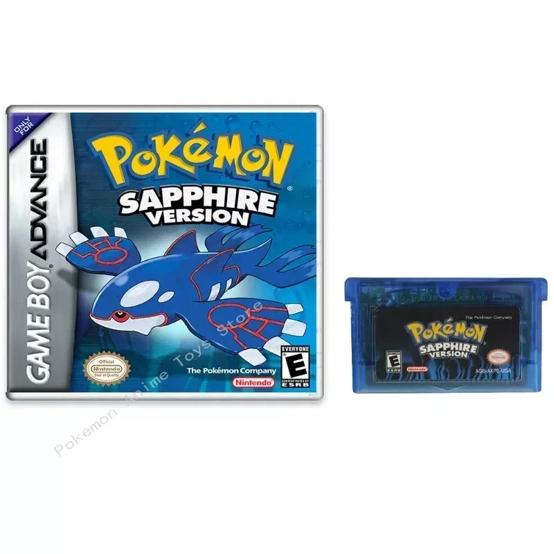 Pokemon GBA Game Cartridge Series — Emerald, Ruby, FireRed, LeafGreen, Sapphire (No Manual)