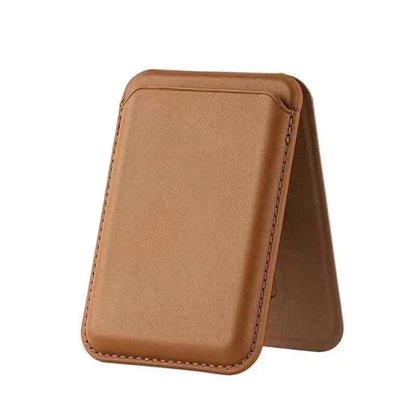 Strong Magnetic Leather Wallet with Hidden Stand – MagSafe Case & Card Holder for iPhone 13, 14, 15 Pro Max