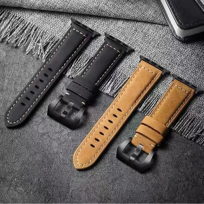 High-Quality Leather Apple Watch Band for Men – Compatible with Series 10/9/8/7/SE/Ultra, 49mm/45mm/44mm/42mm/40mm/41mm
