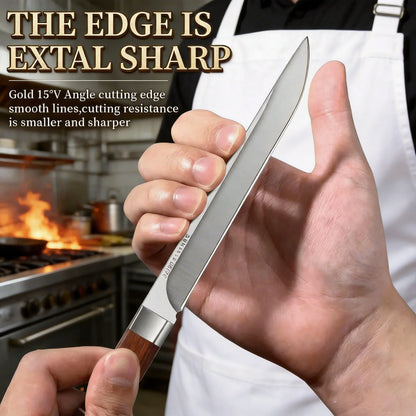 M390 Stainless Steel Meat Knife Set - 1/2/3-Piece Ultra-Sharp 62HRC Kitchen Cutting Knives for Meat, Fruit & Bone Removal