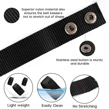 4Pcs Multi-Functional Tactical Belt: Portable Double Nylon Buckle Outdoor Sports Accessory with Fixed Buckle