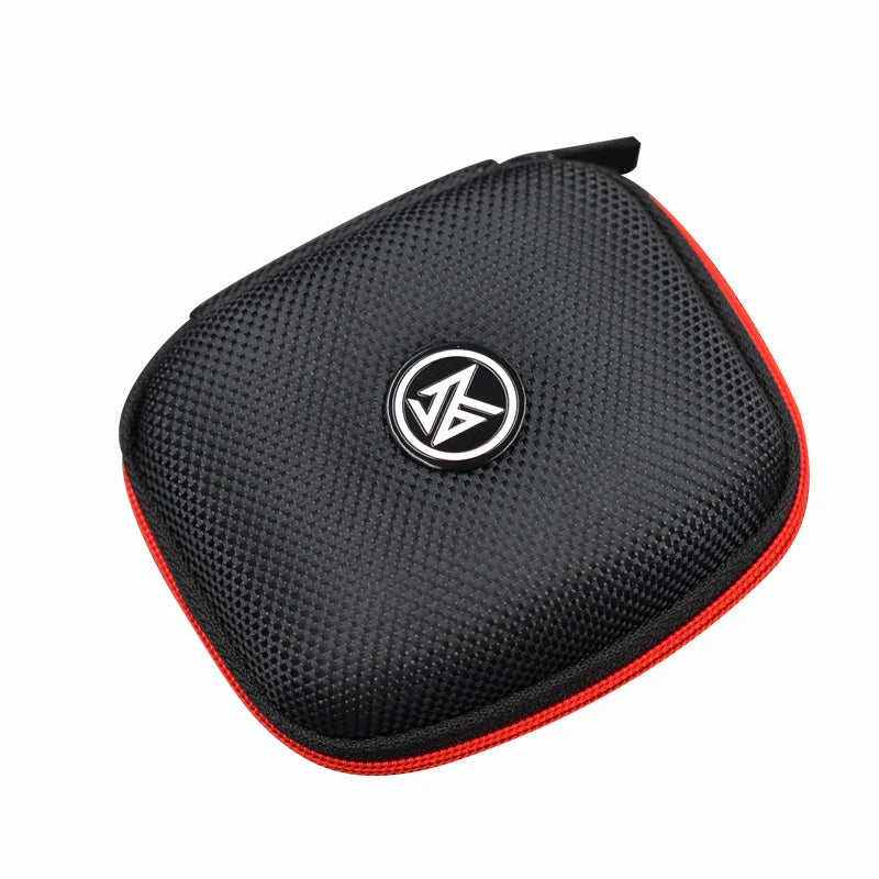 KZ Original PU Zipper Earphone Storage Bag – Portable Black Case for Earbuds, Accessories, and Cards