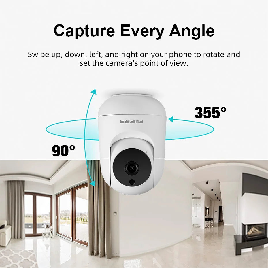 FUERS 5MP HD Indoor WiFi Security Camera – Baby Monitor & Pet Camera with Motion Detection, Tuya Smart Home & Alexa Compatible