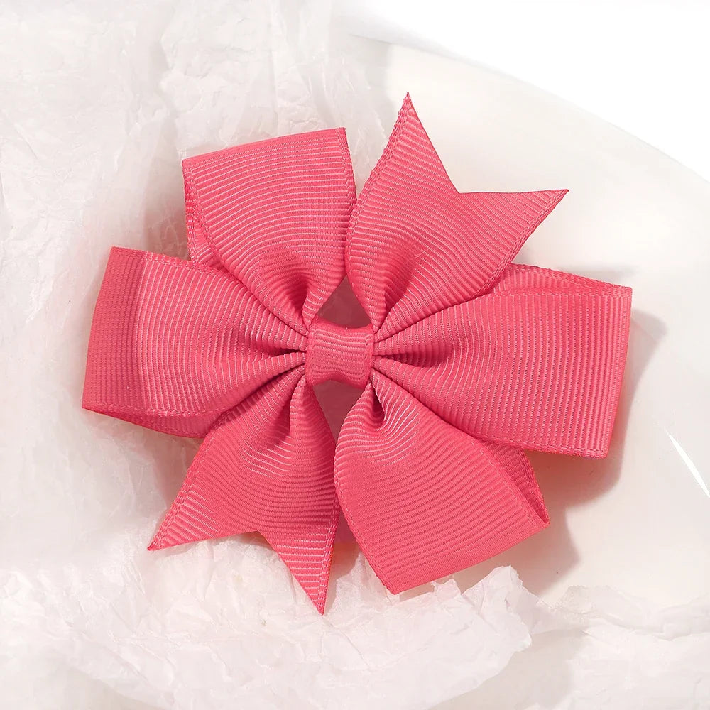 20/40PCS Sweet Candy Color Bow Hair Clip Set – Cute Ribbon Hairpins for Baby Girls & Kids Hair Accessories Gift