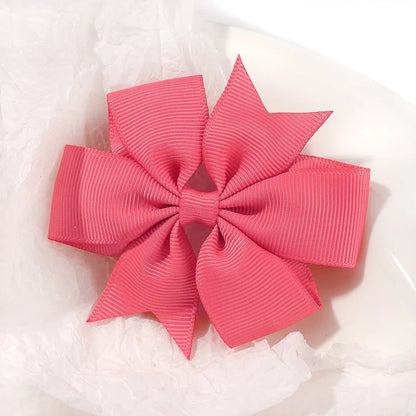 20/40PCS Sweet Candy Color Bow Hair Clip Set – Cute Ribbon Hairpins for Baby Girls & Kids Hair Accessories Gift