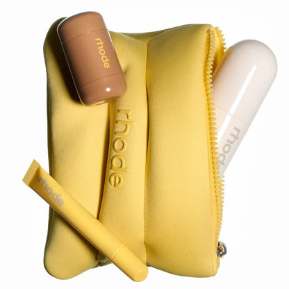 Lip Gloss & Makeup Organizer Bag — Female Toiletry Kit with Zip, Mirror, and Cosmetic Storage Pouch
