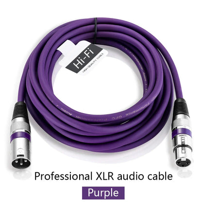 Professional XLR Male to Female Microphone Extension Cable – Balanced 3-Pin Audio Line for Recording, Mixer & Speakers