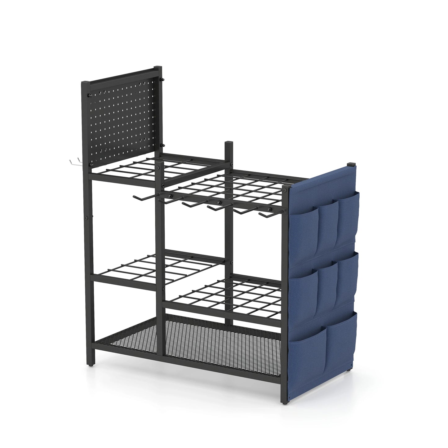 Garden Tool Storage Rack - Heavy-Duty Metal Organizer for Shovels, Rakes & Garage Tools