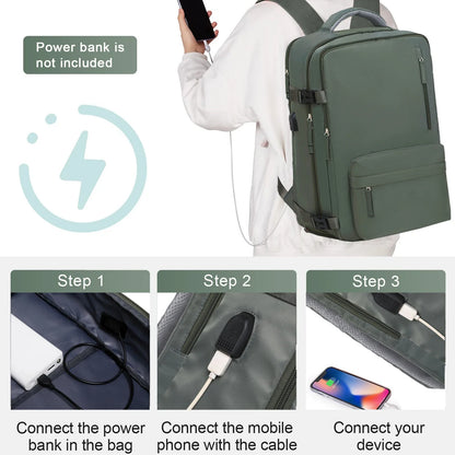 Waterproof Laptop Backpack for Women - Travel Leisure Backpack for Men - with Shoe Compartment for 15 Inch Computer