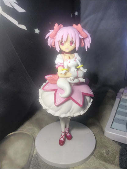 18cm Puella Magi Madoka Magica Kaname Madoka Action Figure – Magical Girl Model Doll for Christmas Gift & Decoration