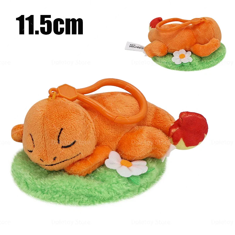 Original Pokémon Plush Keychain – Pikachu, Eevee, Charmander, Squirtle, Mew, Snorlax, Jigglypuff Cute Cartoon Doll Toy Gift for Kids