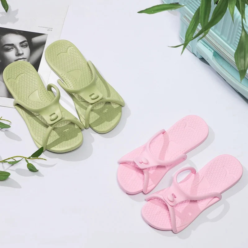 2024 Summer Foldable Travel Slippers for Men & Women – Lightweight EVA Non-Slip Beach & Indoor Soft Slides Sandals
