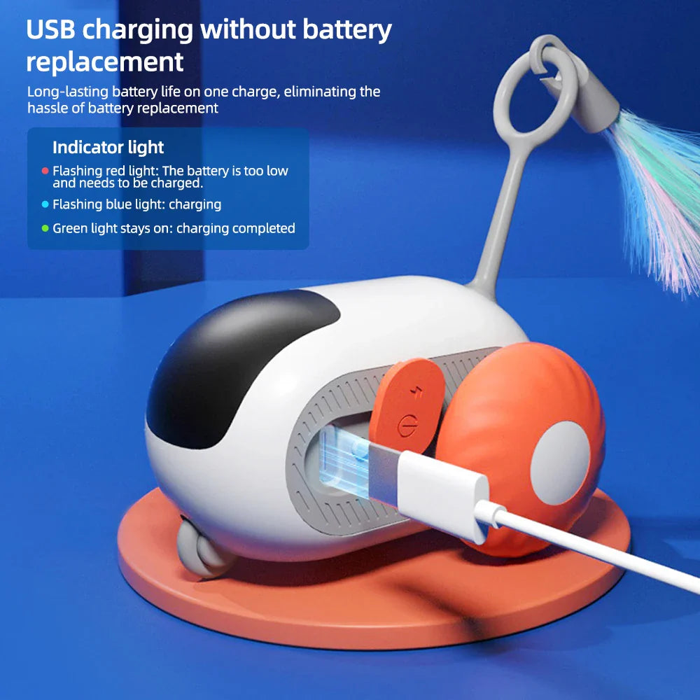 Smart Cat Toy: 2 Modes Automatic Moving Remote Controlled Toy Car for Cats & Dogs - Interactive Kitten Training & Pet Supplies