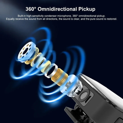 PULUZ Wireless Lavalier Microphone – Portable Mini Mic for iPhone & Android, Audio/Video Recording & Live Broadcast
