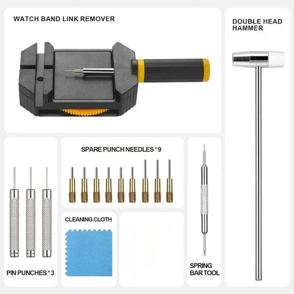 Watch Link Removal Tool Kit - Bracelet Resizing, Pin Remover & Strap Adjustment Tool for Watch Band Replacement