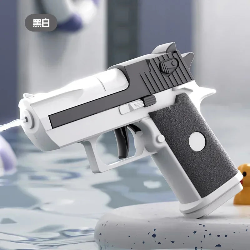 Mini Desert Eagle Water Gun – Mechanical Continuous Firing Small Pistol for Kids, Summer Beach & Pool Toy