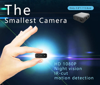 Mini Camera Full HD 1080P — Night Vision Home Security Camcorder with Motion Detection, Video & Voice Recording