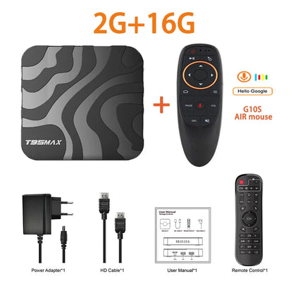 New H618 T95 Max Android 14 Smart TV Box - 8GB RAM, 128GB/64GB Storage, Double WiFi 2.4G & 5.8G, 6K 3D, Voice Assistant Media Player