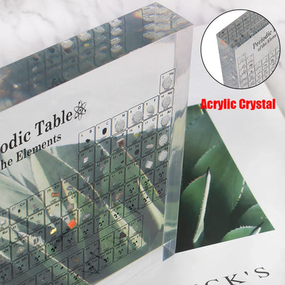 Acrylic Periodic Table for Kids: Real Element Samples Display & Letter Decoration
