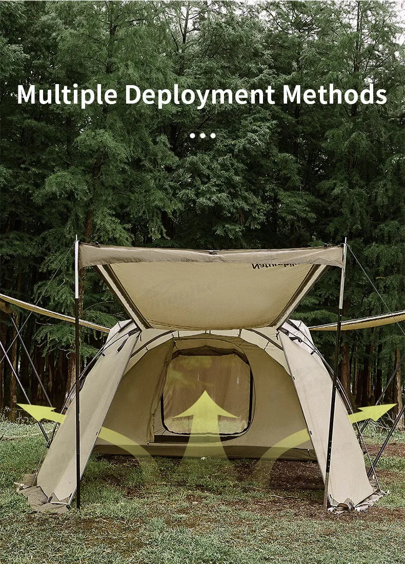 Naturehike Aries Tunnel Tent – 4-6 Person 4-Season Geodesic Outdoor Camping Tent, Double Layer, Large Travel Shelter