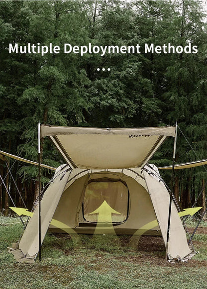 Naturehike Aries Tunnel Tent – 4-6 Person 4-Season Geodesic Outdoor Camping Tent, Double Layer, Large Travel Shelter