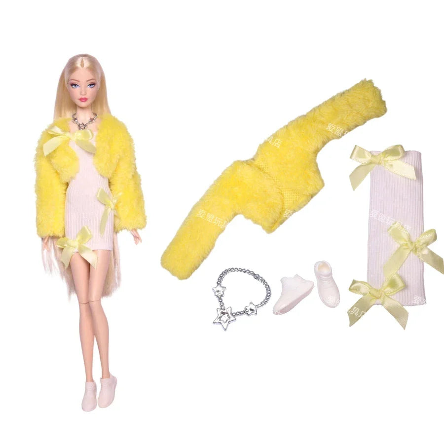 Doll Clothes for 30cm Barbie – Skirt, Outerwear, Pants & Shoes Accessories