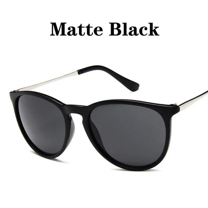 Metal Frame Vintage Round Sunglasses — Reflective UV Protection Shades for Men & Women