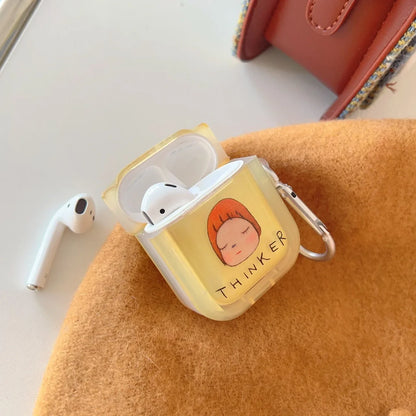 Cartoon Little Girl Soft TPU Silicone Case for AirPods 1/2/3/4 & Pro 2 — Protective Cover for AirPods 4