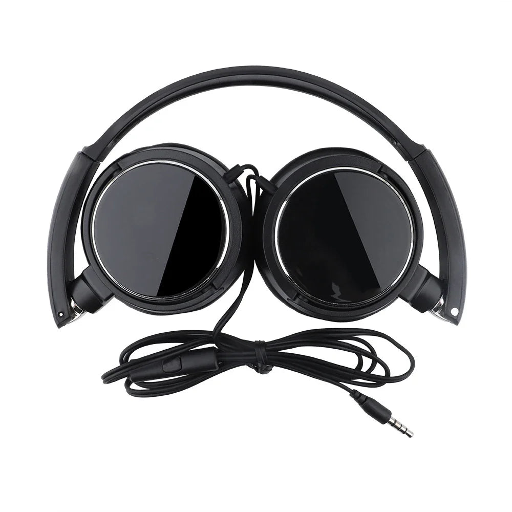 3.5mm & Type-C Wired Headphones - Foldable Stereo Headset with Bass & Noise Cancellation