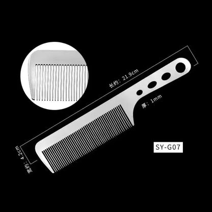 Ultra-Thin Titanium Steel Hairdressing Comb – Professional Men’s Point-Tail Hair Styling Brush