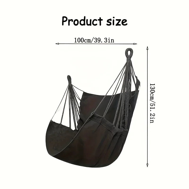 Leisure Fabric Hammock Chair – Outdoor Swing Dormitory Anti-Rollover with Storage Bag