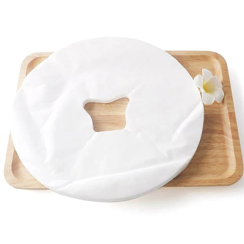 100pcs Disposable Massage Table Headrest & Face Cradle Covers – Pillow & Cushion Protectors