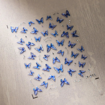 5D Glitter Butterfly Nail Sticker – Kawaii Aurora Nail Art Decal for DIY Manicure & Nail Decorations