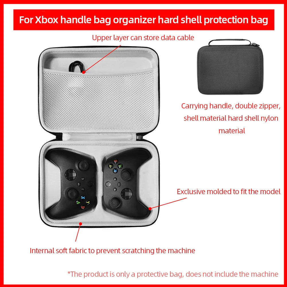 Dual Controller Carrying Bag – Shockproof Nylon Storage Case for Sony PS4, PS5, Switch Pro & Xbox Gamepads
