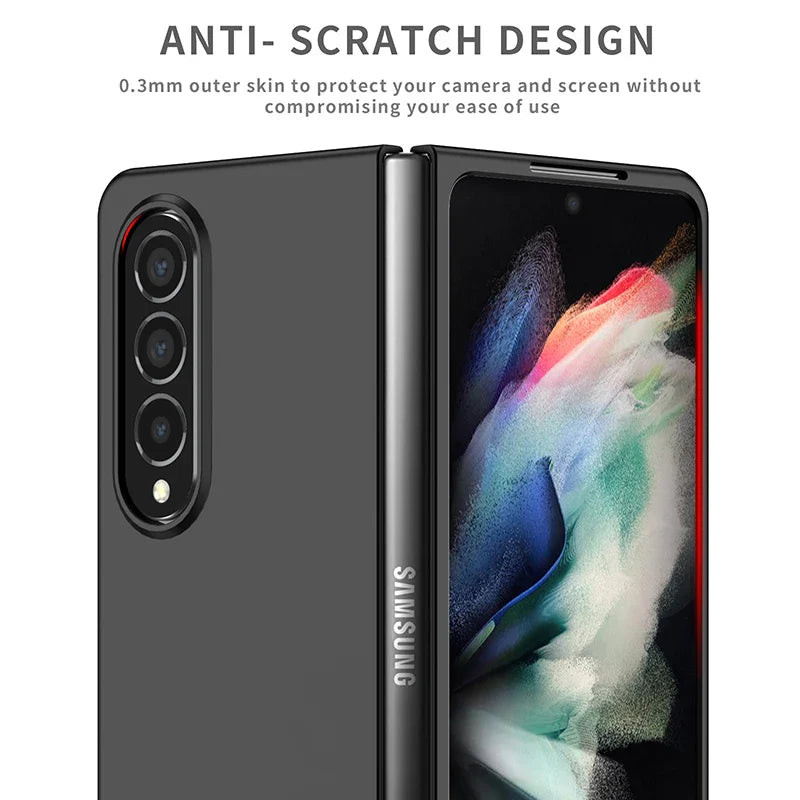 Samsung Z Fold 5/4/3/2/1 Case — Anti-Fingerprint Shockproof Full Protection Cover in Black, Green, Purple