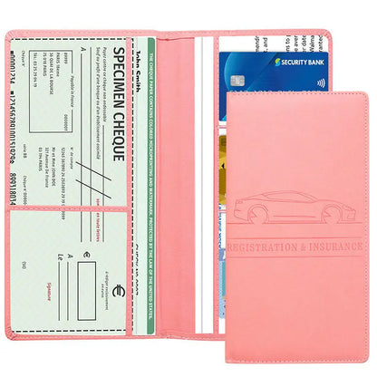 Car Document Holder — Registration & Insurance Organizer for Auto and Truck, Essential Driver Compartment Accessory