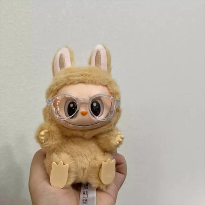 17cm Mini Plush Doll Clothes – Kpop EXO Labubu Idol Outfit with Glasses & Sunglasses Accessories Gift
