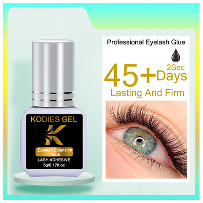 KODIES GEL Extra Strong Eyelash Glue — 5g 0.5s Fast-Dry Waterproof Adhesive for False Eyelash Extensions